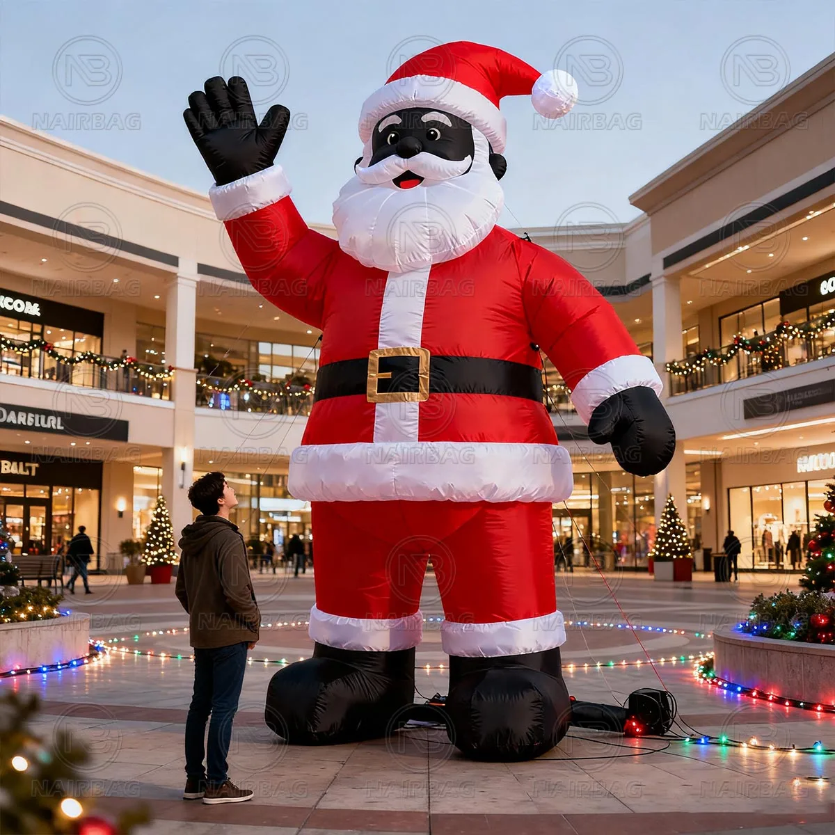 

Giant Inflatable Santa Claus Christmas Decoration : Ideal for Adding Festive Vibe to Shopping Centers & Public Squares