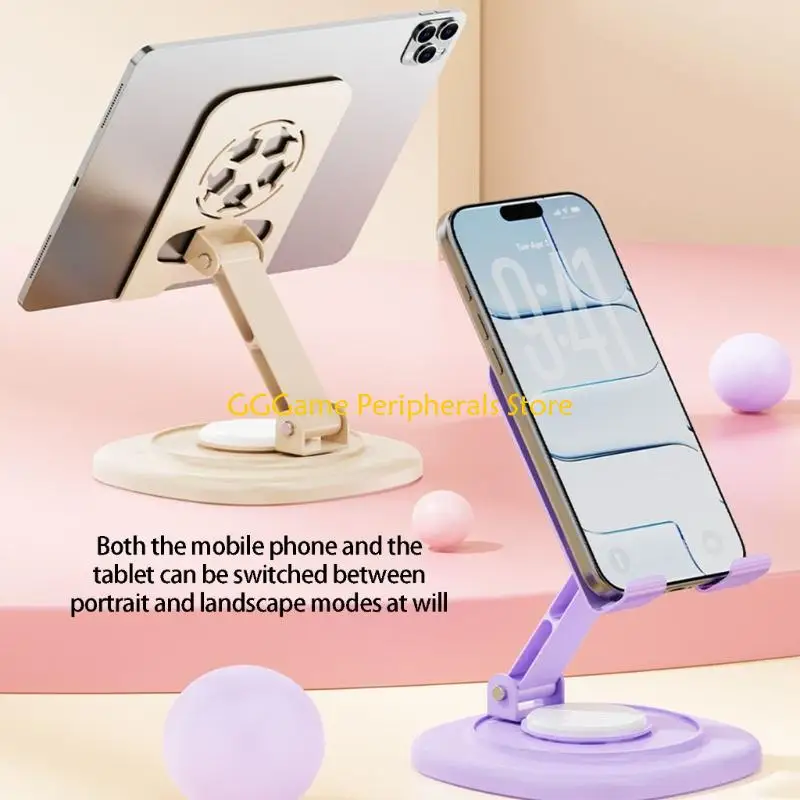 U55B Space Saving Collapsible Stand with Height Adjustment & Not Slip Feet Desktop Phone Stand for Mobile Devices