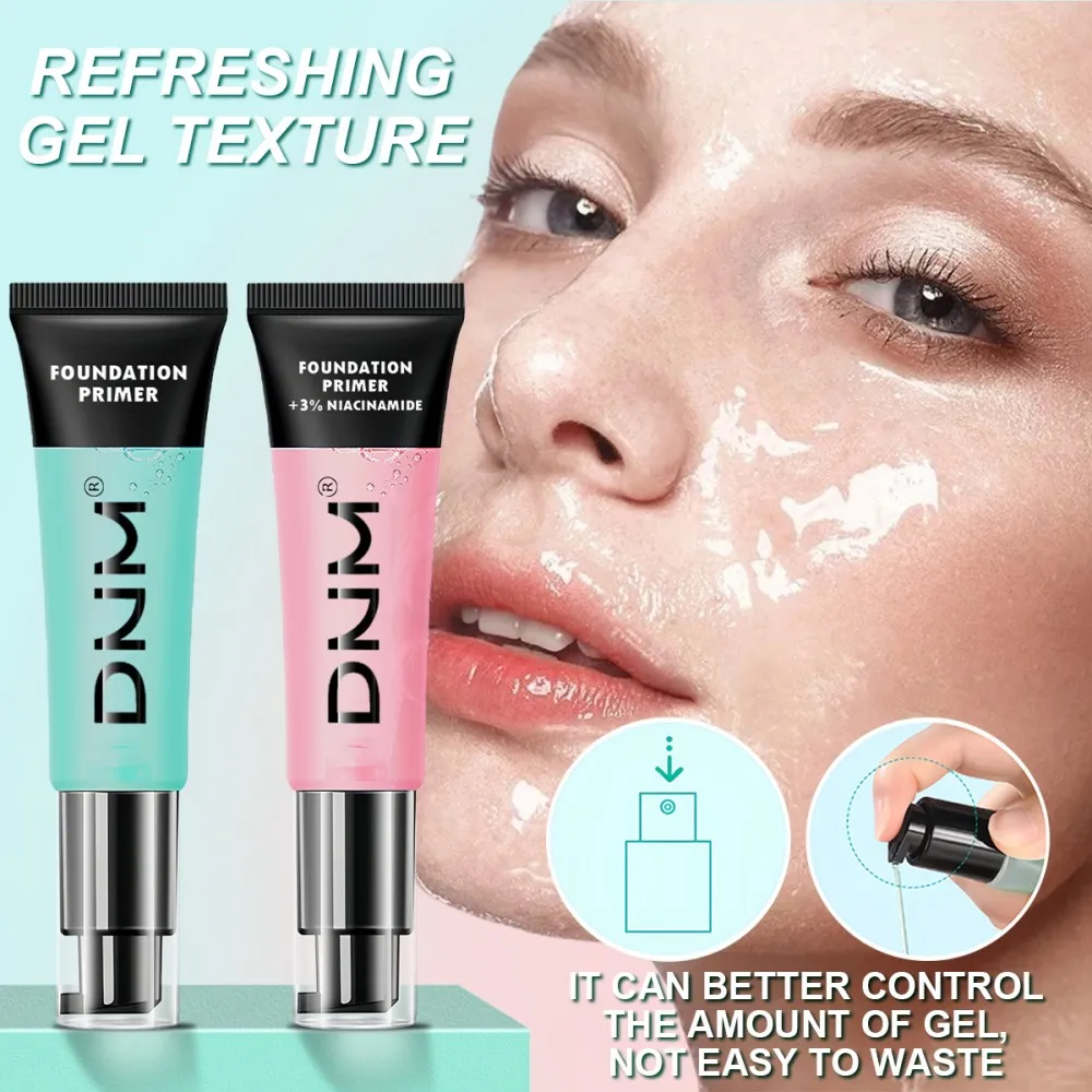 Power Grip Primer Gel éclaircissant acide hyaluronique hydratant longue durée porter visage éclaircir Contour maquillage cosmétique