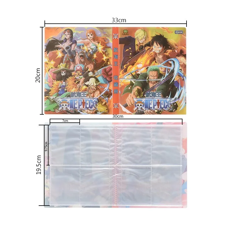 One Piece Card Album 20 Pages Holder Book 80/160PCS Collection Playing Game Book Top Loaded List Kids Toys Gifts