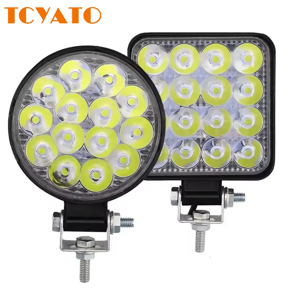 

TCYATO Mini round 14-lamp 42W engineering auxiliary lamp modified headlamp for car LED work light