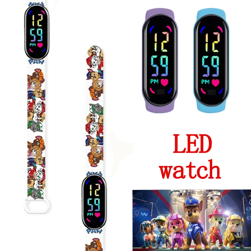 PAW Patrol Children LED Watch Casual Fashion Sport Bracelet Girls Boys Watches Silicone Smart Touch Screen Kids Electronic Watch