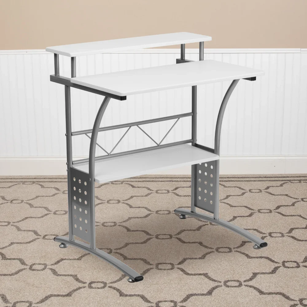 

Computer Desk Simple Bottom Storage Mobile Computer Desks with Shelf Modern Shelves Study Table Office Writing Desks