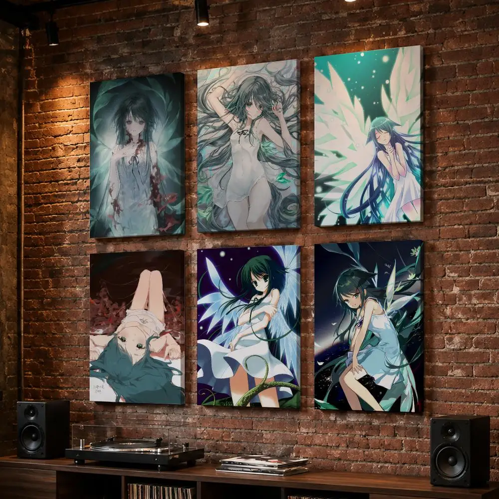 S-Saya No Uta Cute Anime Framed Wall Painting Wood Framed Wall Art Print For Bedroom Living Room Hallway Office Home Decor