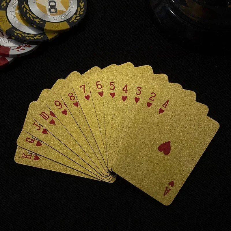 Golden Mini Playing Cards Waterproof Plastic Playing Cards