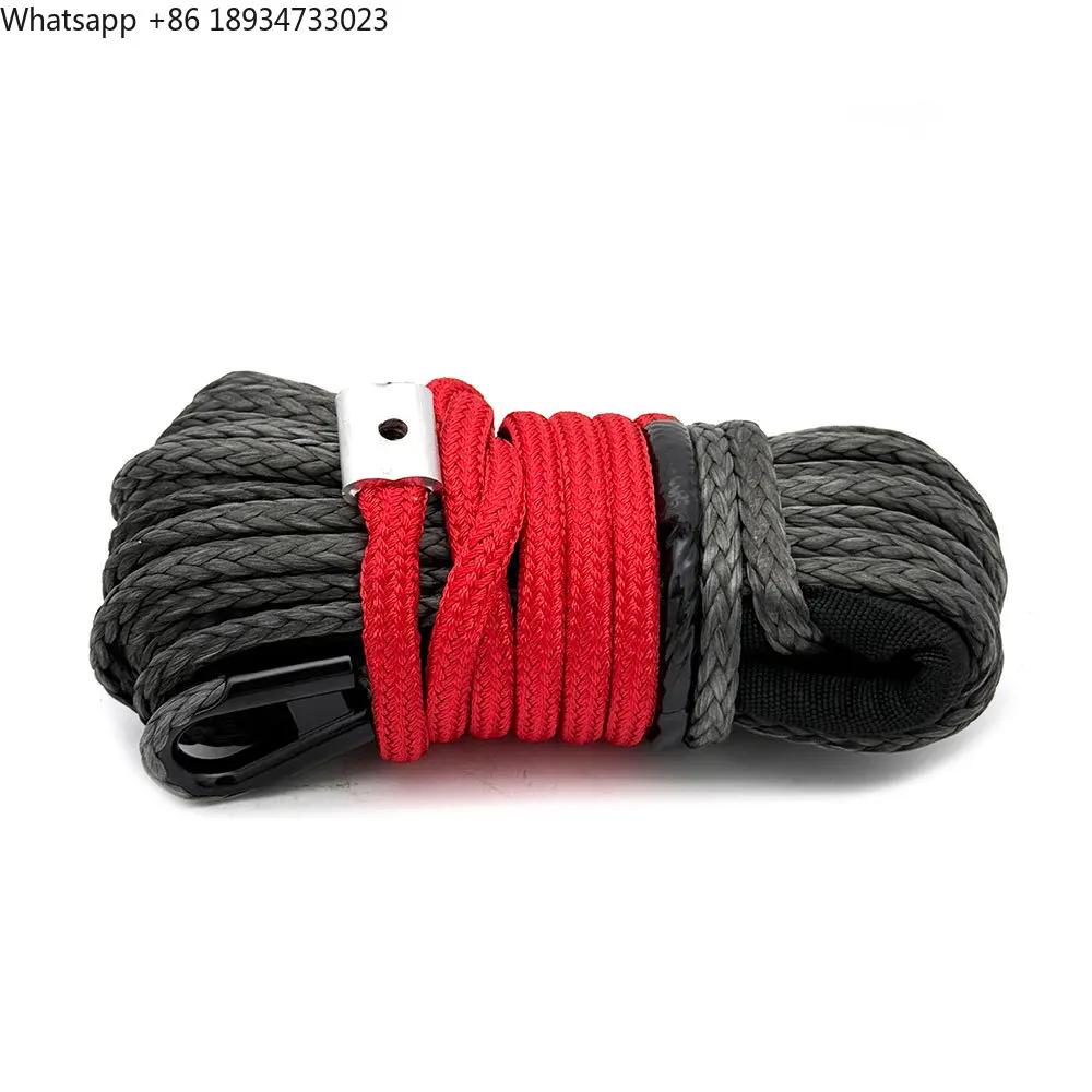 

Ambull Factory Manufacturer Hot Sale High Strength Offroad 10mm Uhmwpe Synthetic Towing Winch Rope