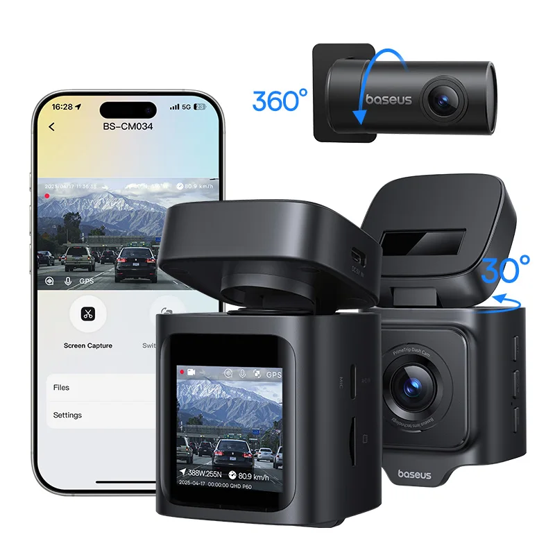 Baseus 4K Dash Cam VD1 Pro Voor en Achter UHD Auto Camera voor SONY Sensor Supercapatior Nachtzicht WiFi6 DVR Video Recorder - afbeelding 2