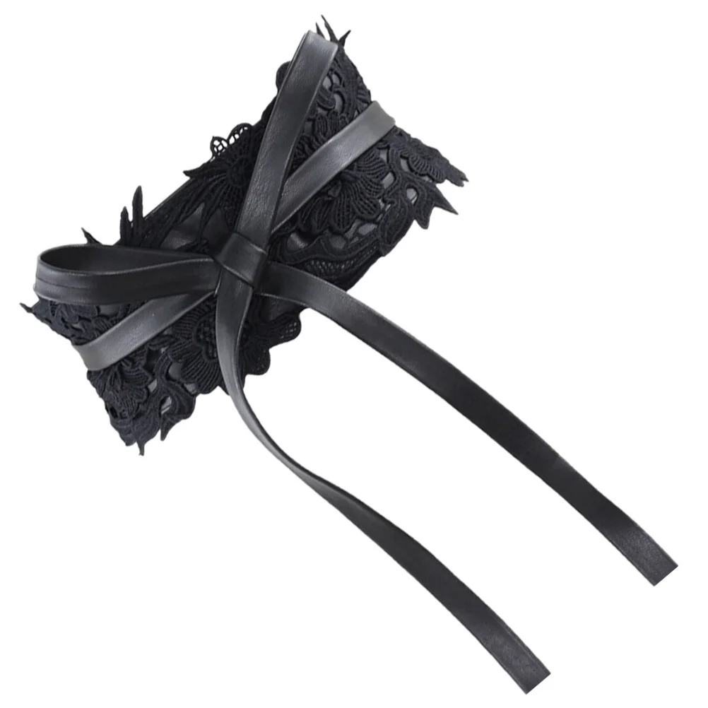 Cintura in vita in pizzo alla moda Cintura larga da donna con lacci Cintura elegante da donna per accessori per abiti da banchetto per feste
