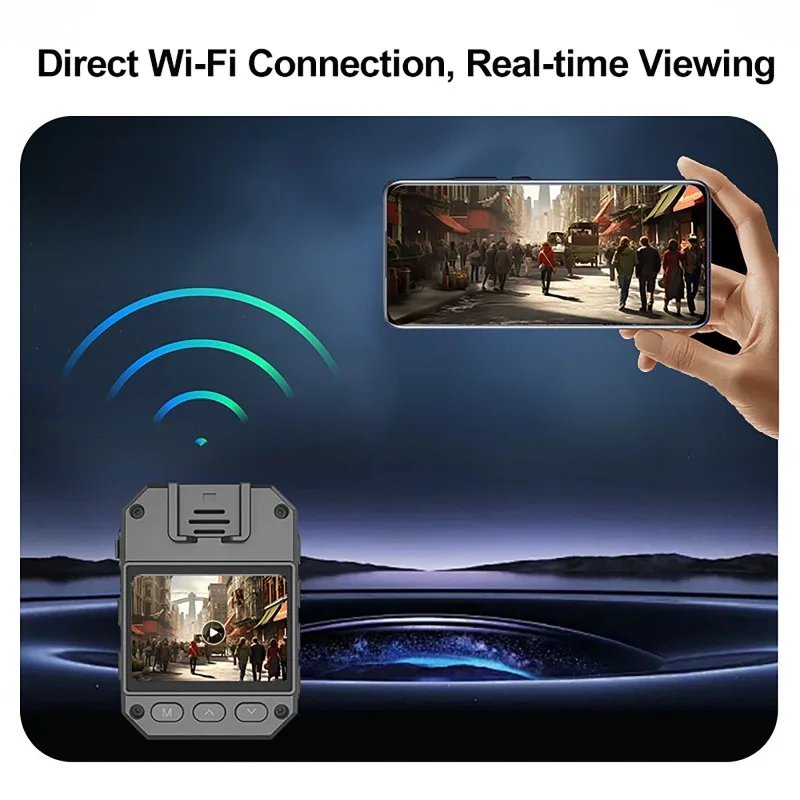 

Нательная видеокамера 4K/1080P с клипсами, портативная, с ночным видением и датчиком движения