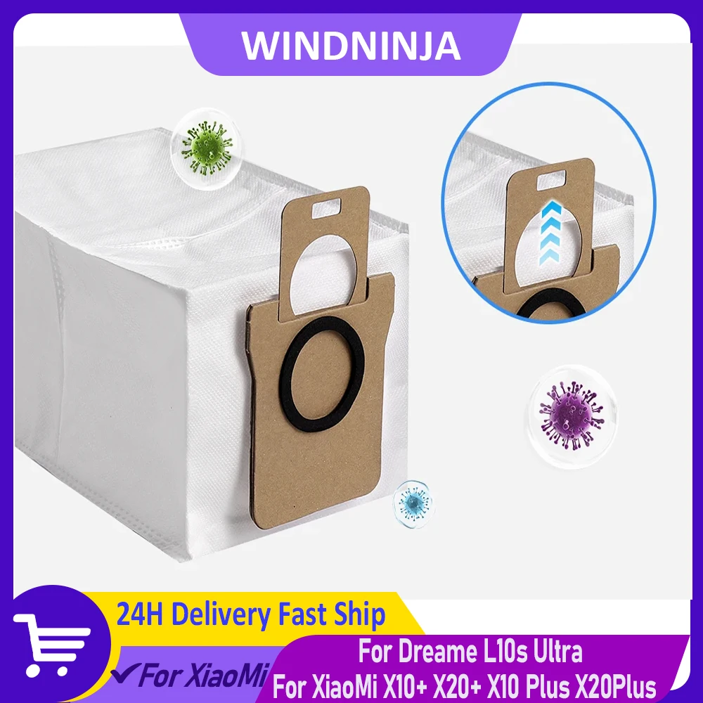 

For Dreame L10s Ultra / XiaoMi X10+ X20+ X10 Plus X20Plus Sweeper Anti-dust Bag Vacuum Bag Accessories