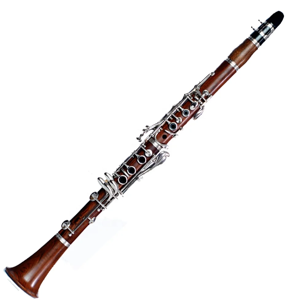 Bb‑Tone 17‑Key Clarinet Rosewood Body Nickel‑Plated Keys Woodwind Musical Instrument
