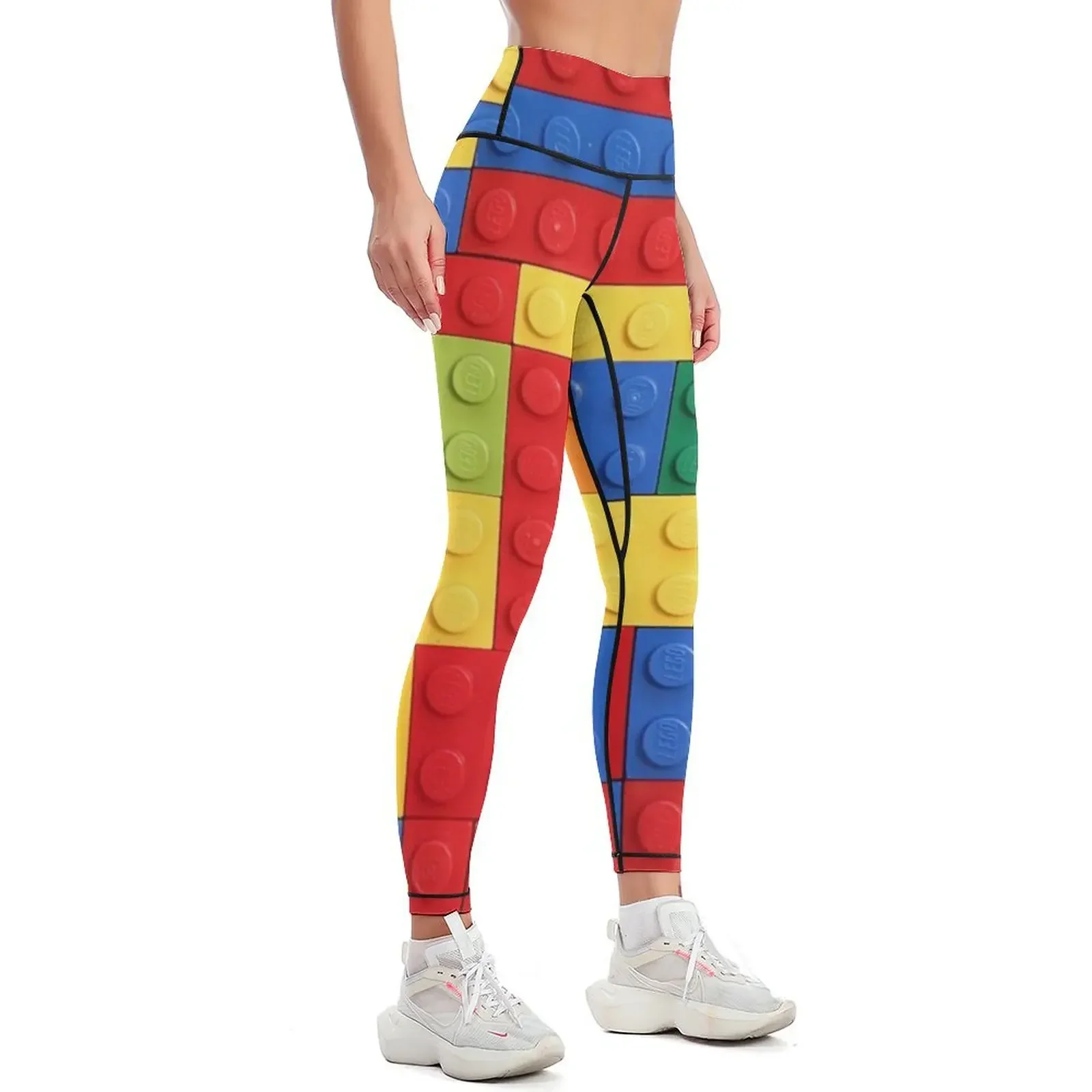 Colorful Bricks Design Leggings Women sportwear Fitness's gym clothes Women's gym gym top Womens Leggings