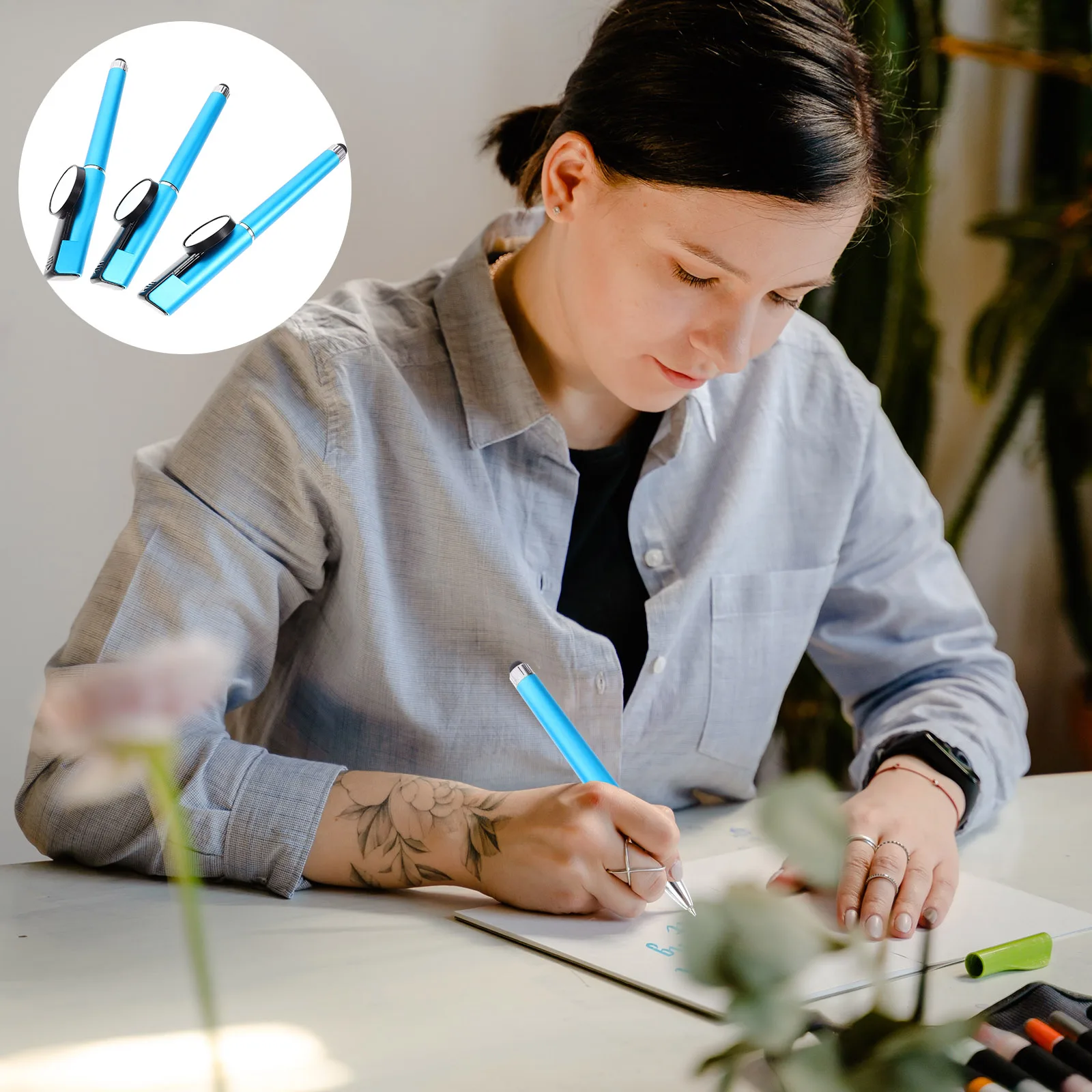 

3 Pcs Ballpoint Pen Blank DIY Writing Bulk Gifts Sublimation Blanks Novelty Pens Small for Heat Transfer Personality