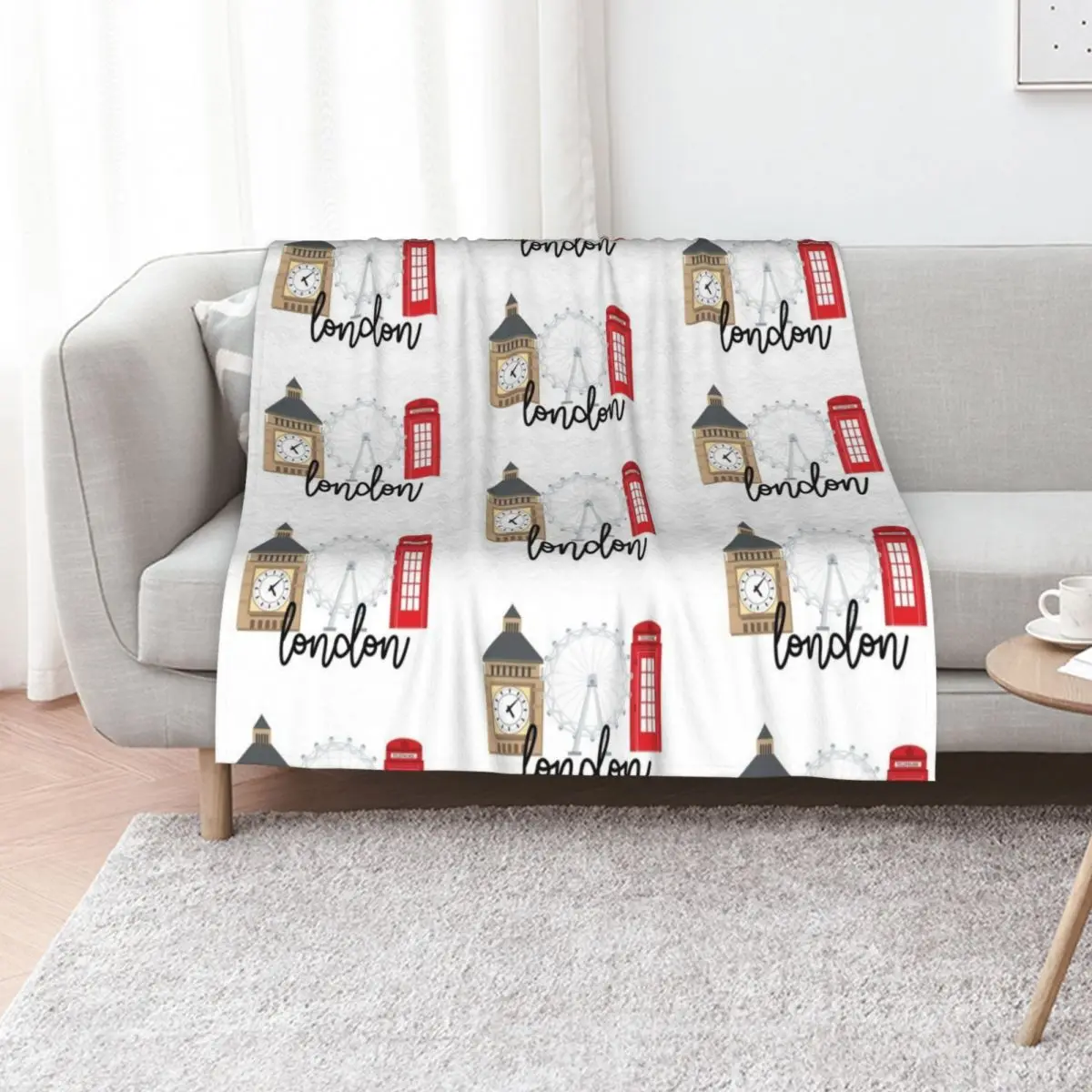 London Throw Blanket warm winter Cute Quilt Furrys Flannel Summer Blankets