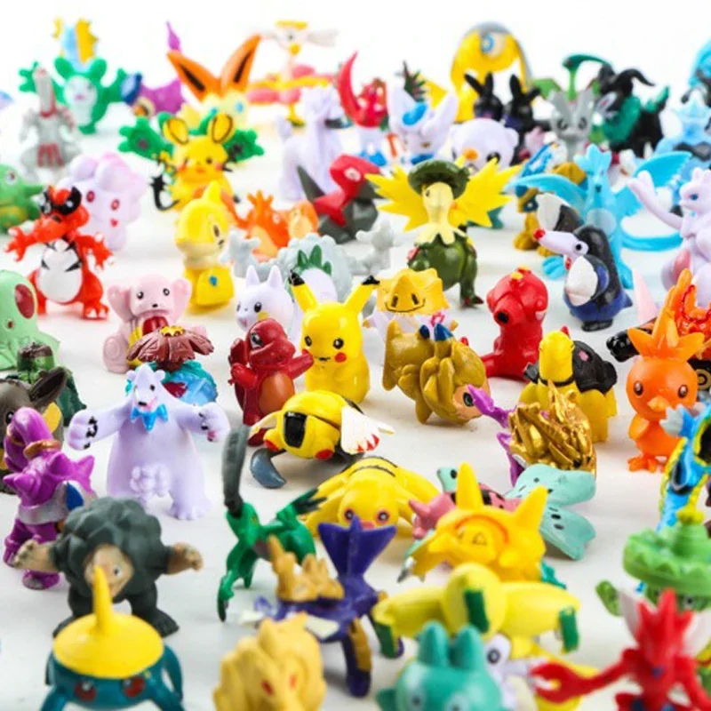 24-144pcs Pokemon Figure Toys Anime Pikachu Action Figure Model Ornamental Decoration Collect Toys For Children's Christmas Gift