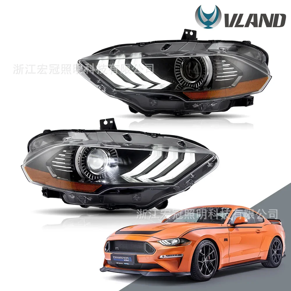 

Suitable for Mustang headlight assembly Modified Mustang RGB LED lens car headlight assembly