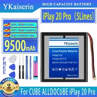 YKaiserin 9500mAh Tablet PC Battery For Alldocube Cube IPlay 20 /IPlay20 Pro/IPlay 20Pro Accumulator 5 Wires Plug + Tools