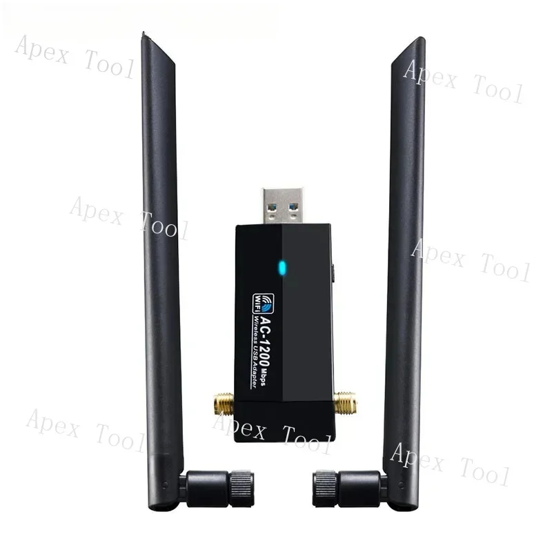 RTL8812AU High-power USB 1200M Dual Band Wireless Network Card Supports Kali Ubuntu Packet Capture Phishing