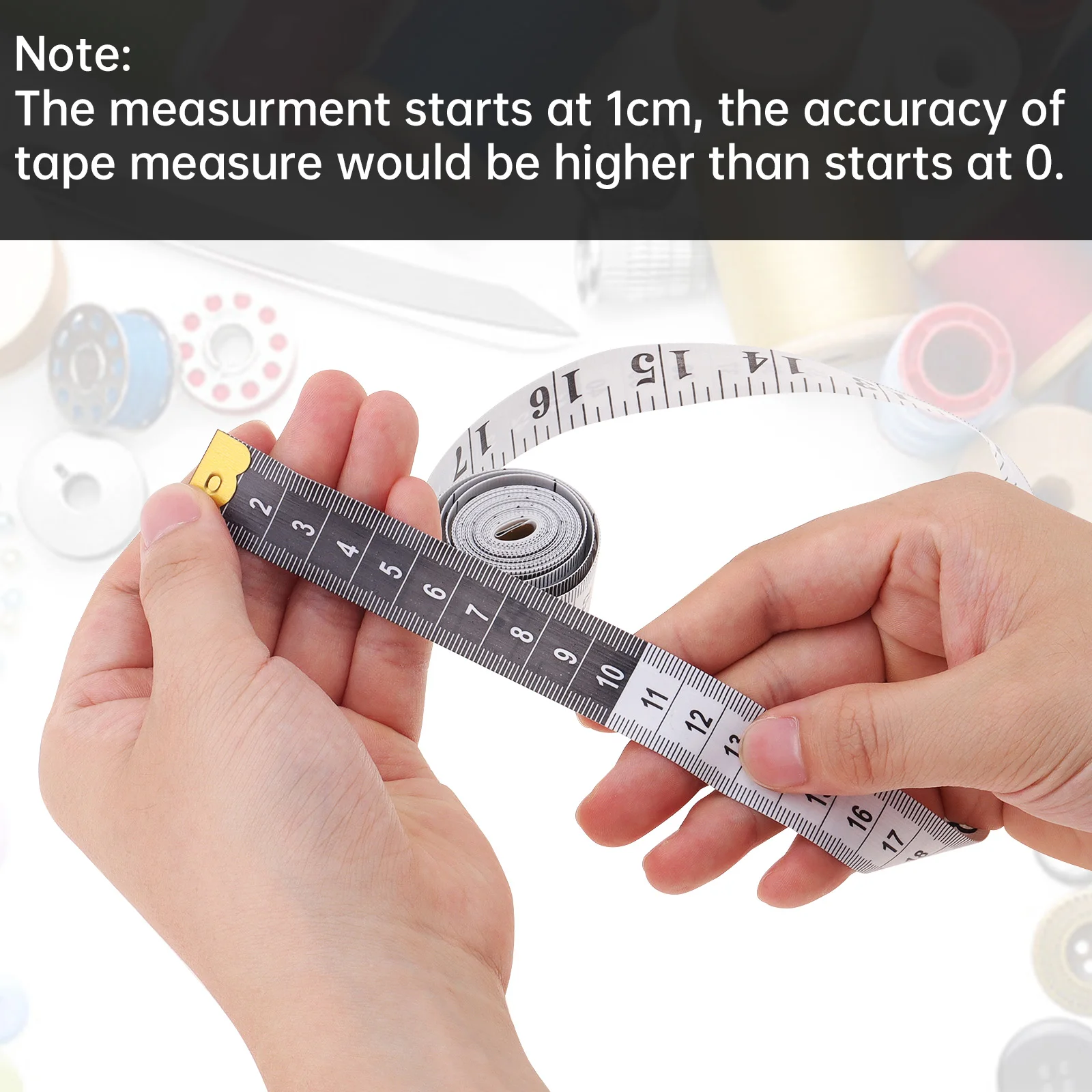 2M White Waist Circumference Soft Tape Measure Sewing Tailor Clothing Body Measuring Ruler Scale