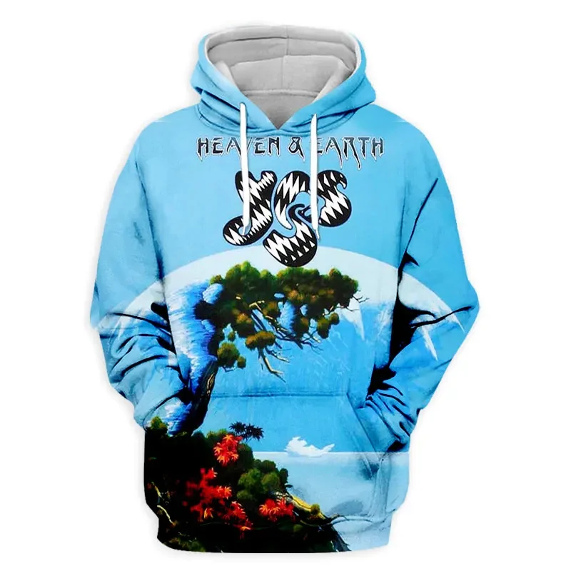 YES Band 3D Printed Fashion Hoodies Hooded Sweatshirts Harajuku Hoodie Sweatshirts Tops Clothing for Women/men  E02