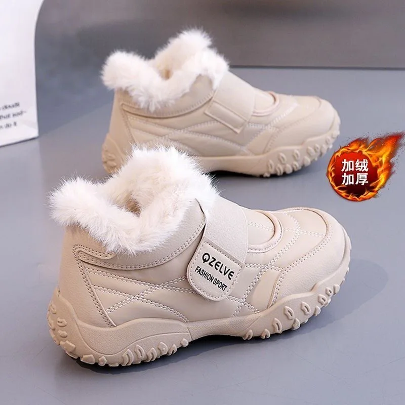 

2025 Winter New Velvet Women's Cotton Shoes Fashion Retro Warm Casual Shoes Wear Velcro Thick Bottom Sports Cotton Shoes