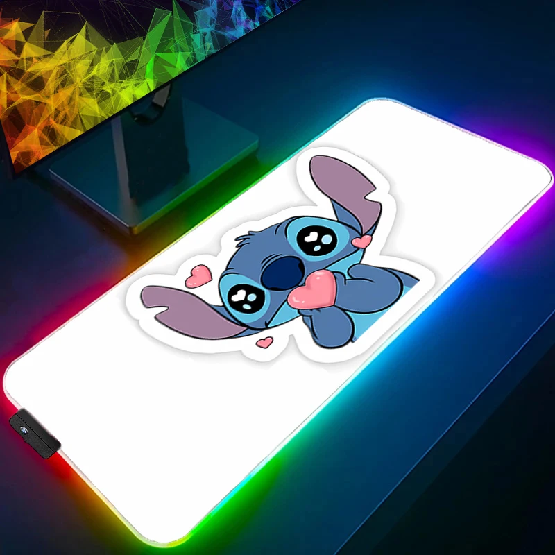 RGB لوحة ماوس كبيرة غرزة ألعاب لوحة المفاتيح LED ماوس قفل حافة جهاز كمبيوتر شخصي حصيرة مكتبية لوحة الألعاب الخلفية ماوس الحصير ل LOL #5