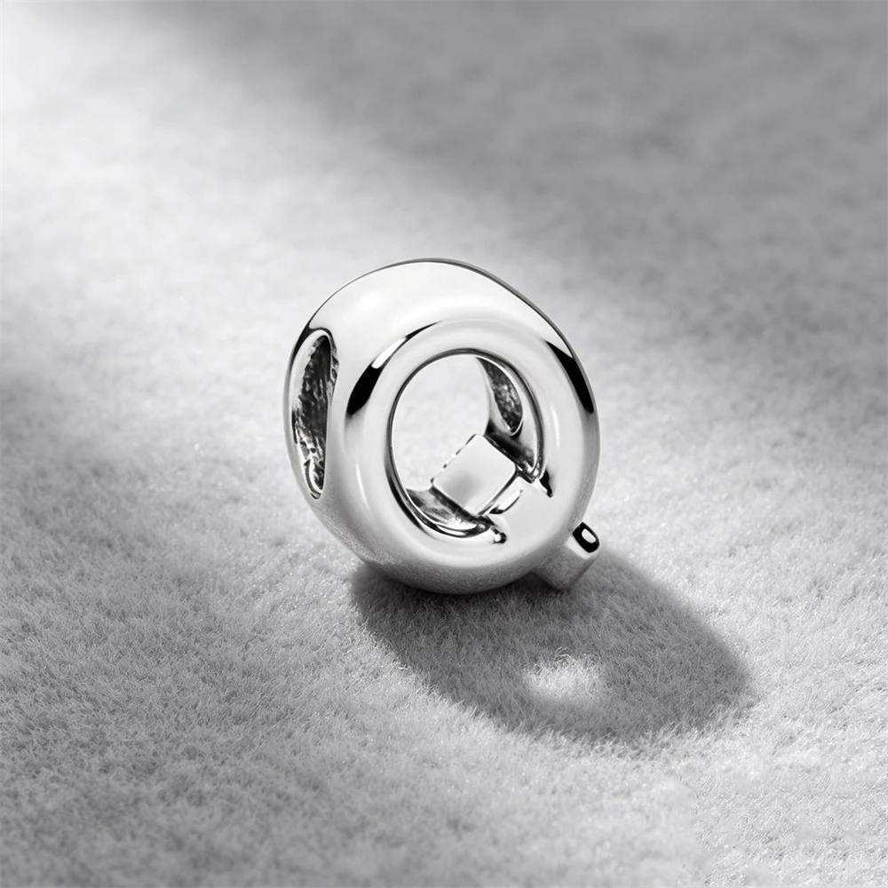 Classic Minimalist S925 Silver Gold-Plated 26 A-Z Letter Pendant Clip Beads, DIY Custom Bracelet Necklace Boutique Party Jewelry