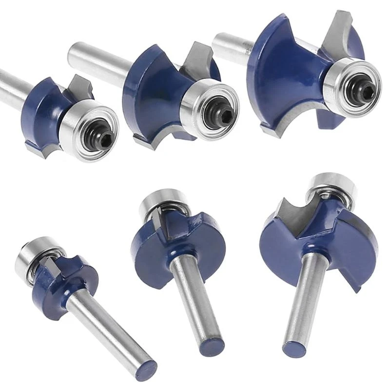 

3 Pcs Radius 1/4" Shank Round Over Beading Edging Router Bit Set For Woodworking top sale