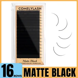 Comelylash 0.03 Matte Black 16 Rows Cashmere Mink Lash Extensions Tray Siberian Russian Individual 1Pcs Volume Lash Tray