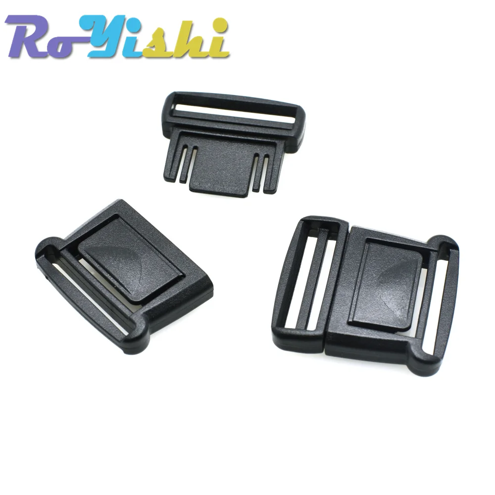 10 Pcs/Pack Plasit Center Release Buckle Black for Outdoor Sports Bags Students Bags Luggage Buckle Travel Buckle Accessories