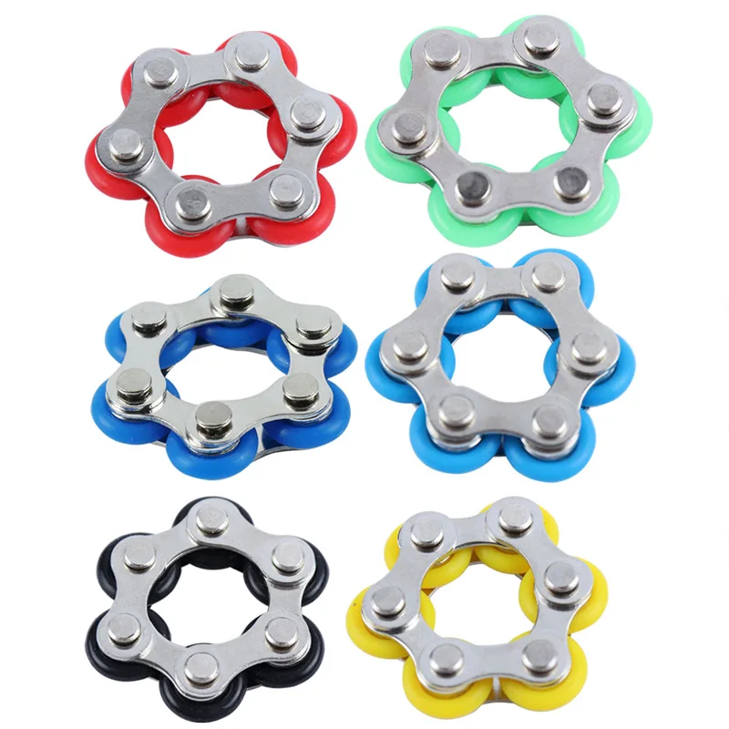 10PCS Flippy Roller CHAIN Fidget ความเครียดและความวิตกกังวลบรรเทาของขวัญสําหรับผู้ใหญ่เด็ก Cosas Antiestrés Juguetes Sensorial ออทิสโม