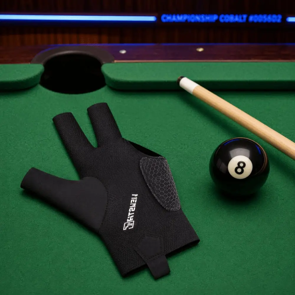 2pcs Anti Slip Billiard Gloves Comfortable Three Finger Design Snooker Gloves Breathable Pool Table Glove Pool Player Gloves