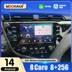 Android 14 For Toyota Camry XV 70 2018~2020 Intelligent Multimedia Carplay Stereo Head Unit Navigation GPS Auto Player Car Radio