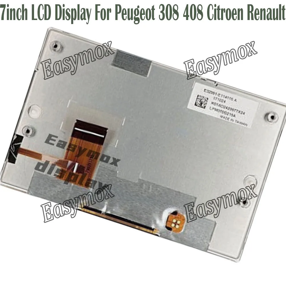 

7inch LCD Display For Peugeot 308 408 Citroen Renault Car Center Console GPS Navigation Screen Repairment LPM070G215A