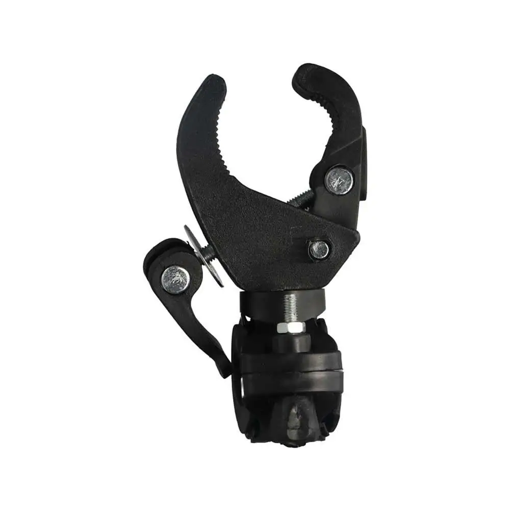 Black LED Flashlight 90-degree Rotating Mountain bike Bike Light Bracket Bicycle Light Stand Bike Flashlight Clamp Lamp Holder