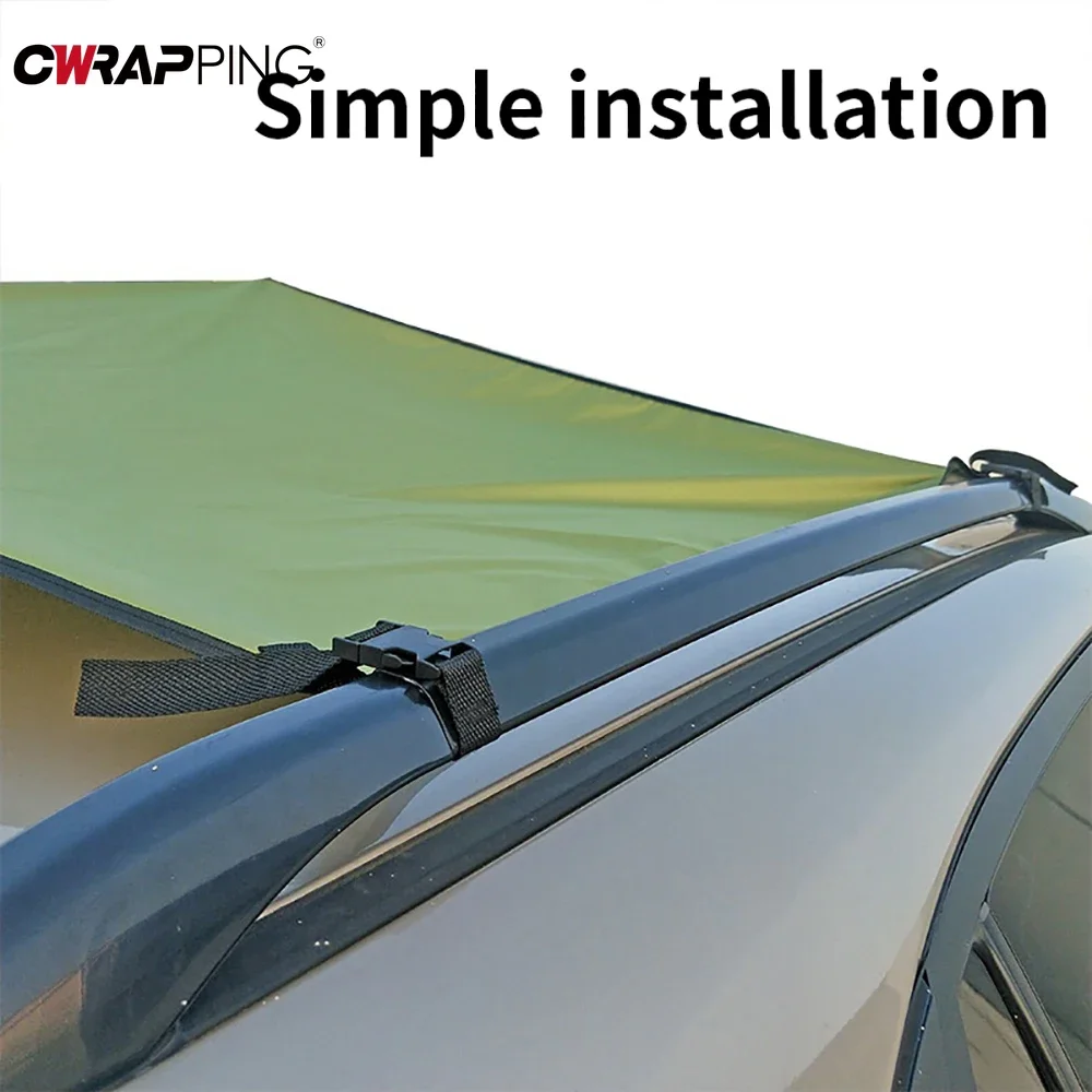 

Portable Car Shelter Shade Camping Side Car Roof Top Tent Anti-UV Sunshade Waterproof Awning Parasol Rain for RV Jeep SUV