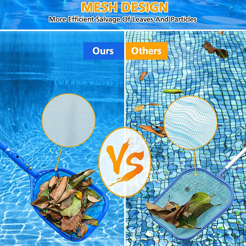 Blue Easy Installation Swimming Pool Leaf Skimmer Net Adjustable And Multi-functional Not Easy