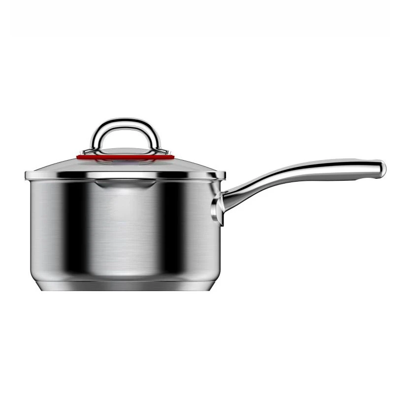 18/10 Stainless Steel Single Handle Milk Pot Complementary Food Pot Cooking Noodle Soup 16/18cm