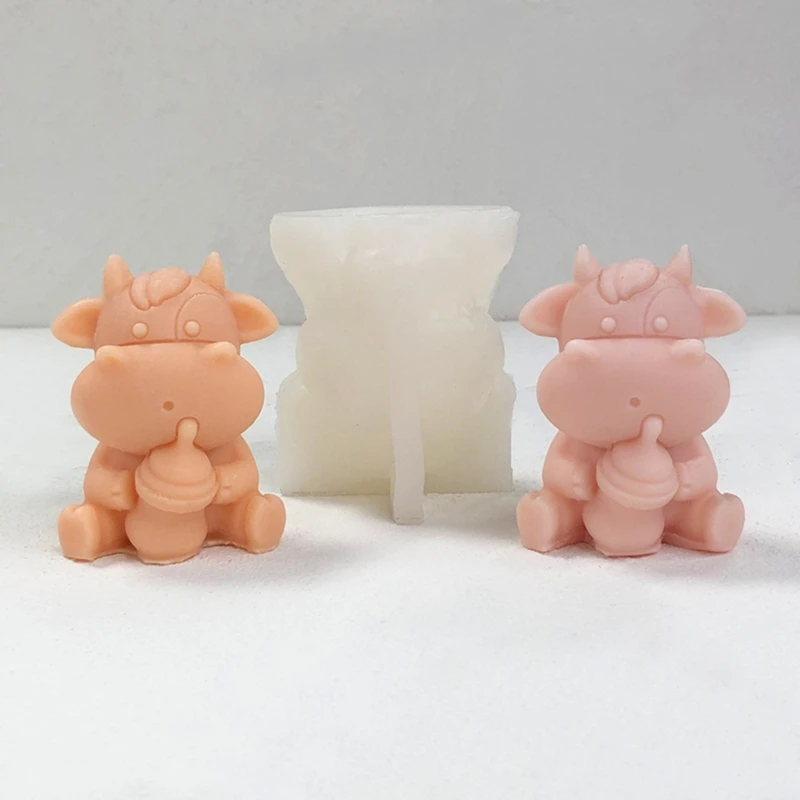 Dairy Cattle Castings Molds Silicone Molds 3D Cow Mould for Candle Making