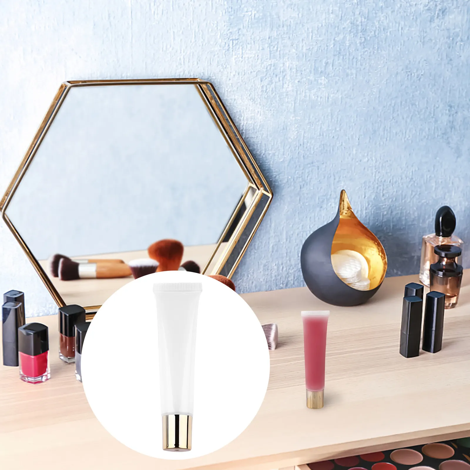 

50 шт. пустых тюбиков для бальзама для губ, прозрачные пластиковые мини-контейнеры 15 мл, герметичные, для блеска для губ, DIY, хранения, путешествий