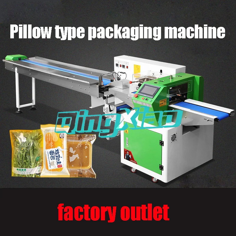 Fully Automatic Bread Candy Chocolate Packing Machine Beef Jerky Small Pillow Tortilla Packaging High Efficiency Stable Easy Use