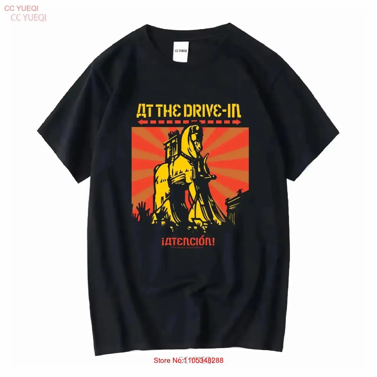 Vintage 2000 At The Drive In Atencion T Shirt Trojan Horse Shepard Fairey Art Emo Post Hardcore Punk Indie Rock Merch Size S M