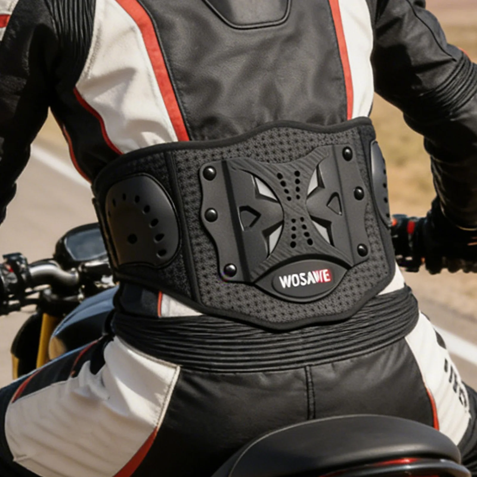 WOSAWE Motorcycle Cycling Waist Brace Belt Off-Road Riding Kidney Support Belt Motorcycles Waist Support Belt Accessories