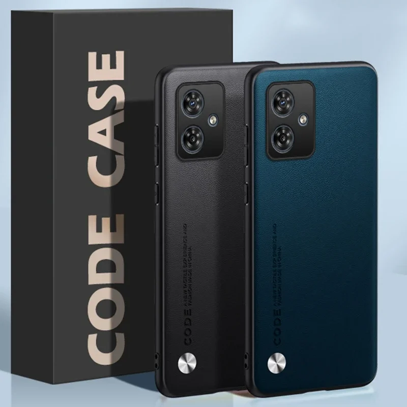 For Motorola Moto G84 G54 5G Luxury PU Leather Case For Motorola G54 Back Cover Matte Silicone Shockproof Protection Phone Case
