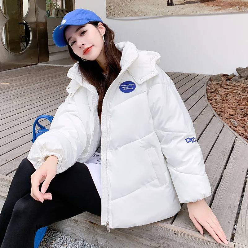 Oversized 80kg Winter Hooded Parkas Korean Fashion Women\'s Jackets Thicken Windproof New Outerwear Puffy Warm Down Cotton Coats