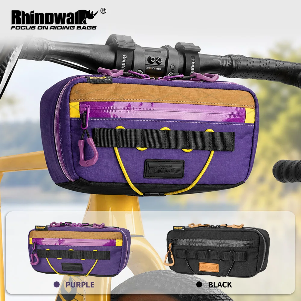 Rhinowalk Fahrrad-Lenkertasche 2,5L Fahrrad-Fronttasche Universelle Passform Mehrfach-Fach-Schultertasche Reflektierendes Elastisches Kabel