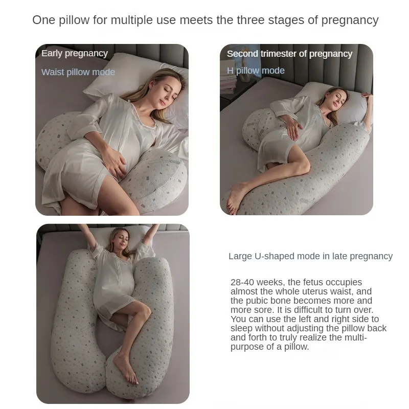 Pregnant Women\'s Side Lying Pillow Sleeping Pad New Waist Protection Pillow Multifunctional Removable Washable Pillow Support