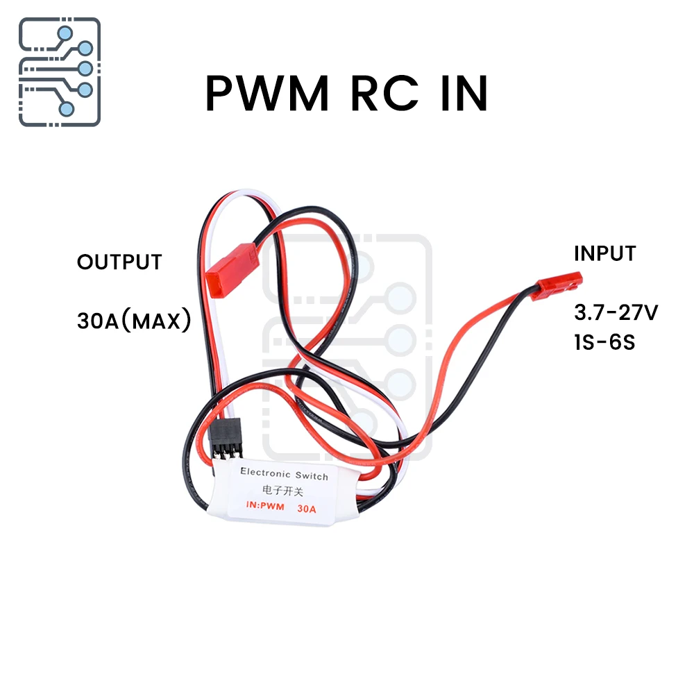 Sakelar Elektronik Remote Control 2-30A 3-30V Perlindungan Model Udara RC Drone Pompa Air Pengendali Sinyal PWM