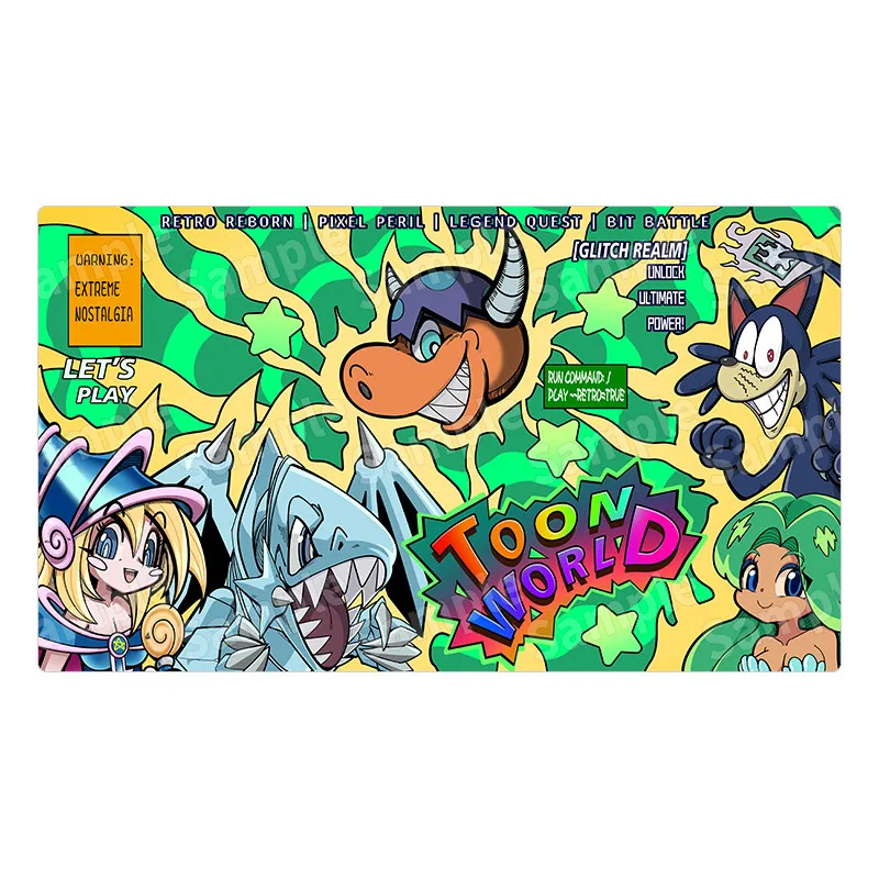 Yu-Gi-Oh! 600x350mm Toon Dark Magician Girl Manga Ryu-Ran Trading Card Playmat Toon Mermaid Player Rubber Board Game Card Mat view 4