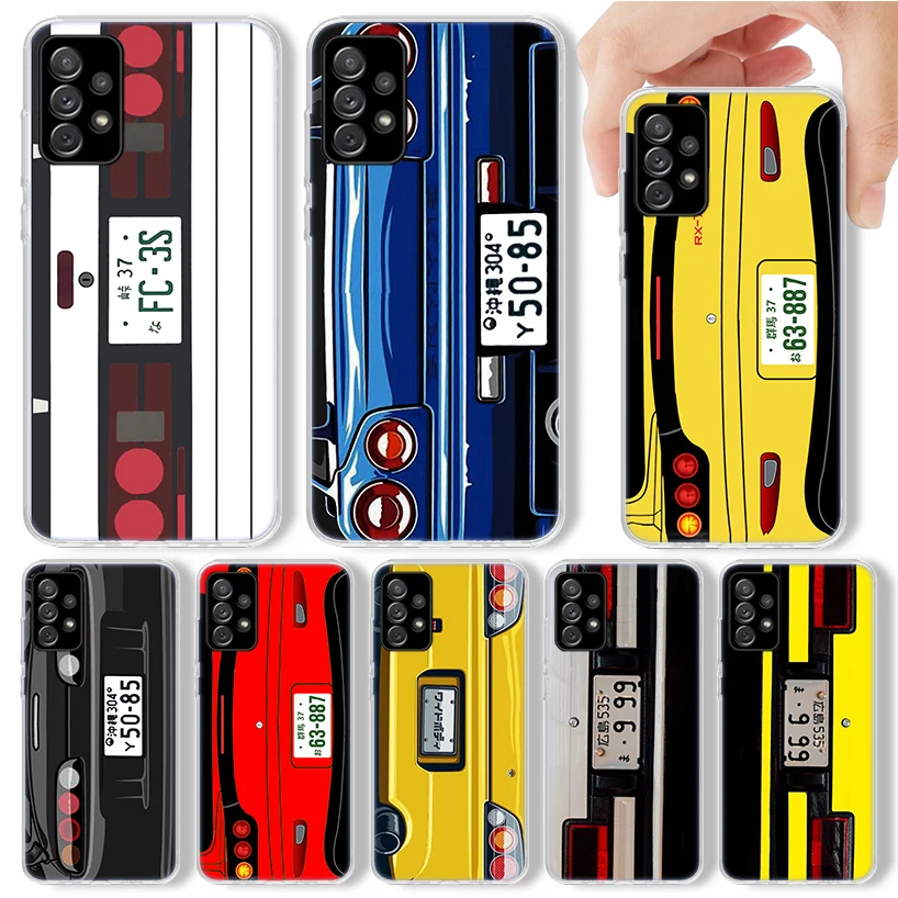 Japan Anime Initial D Car Taillight Phone Case For Samsung Galaxy A15 A55 A14 A54 A13 A53 A12 A52S A25 A24 A35 A34 A23 A33 A22 A